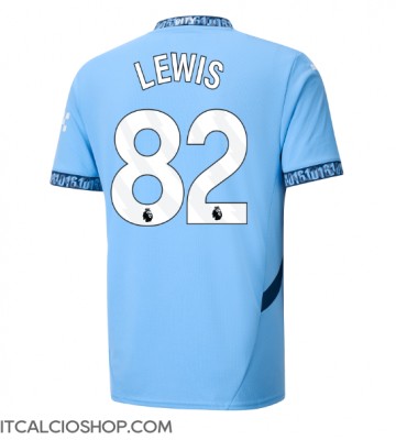 Manchester City Rico Lewis #82 Prima Maglia 2024-25 Manica Corta